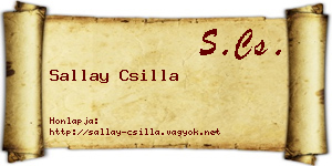 Sallay Csilla névjegykártya